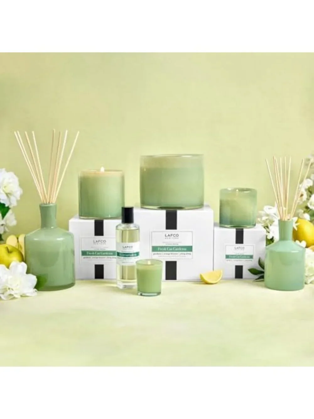 Fresh Cut Gardenia Candle - 6.5 oz, 50-Hour Burn, Reusable Glass Vessel, USA